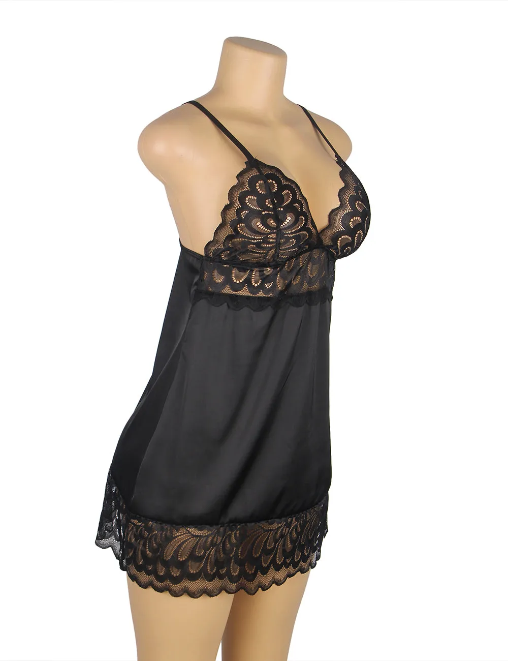 Lace Floral Back Closure with Hook and Eye Sexy Babydoll Egypt
