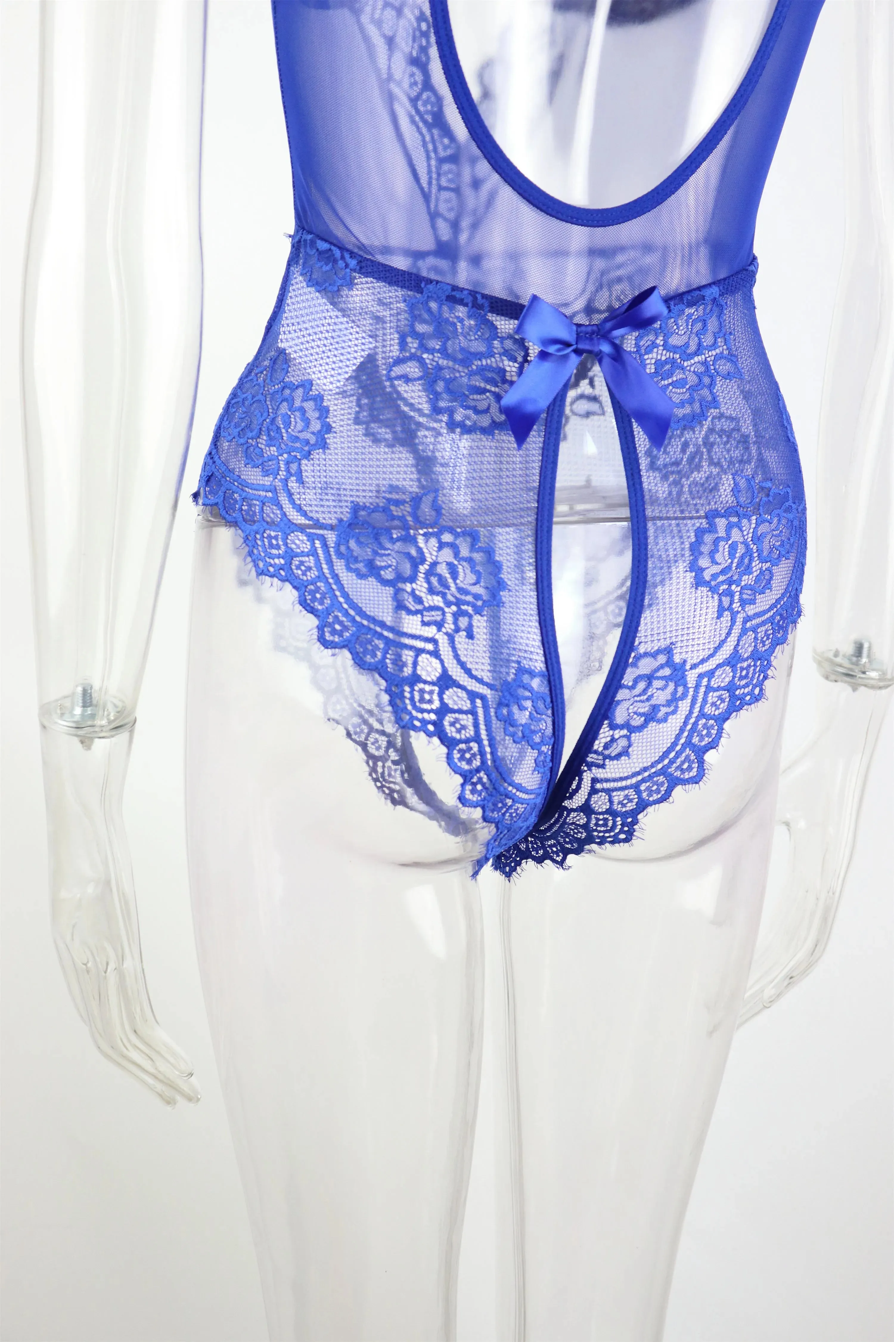 Laced Open Crotch Lingerie Bodysuit