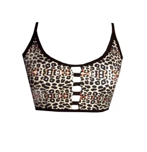 Ladder Crop Top in Leopard Print CT3leop