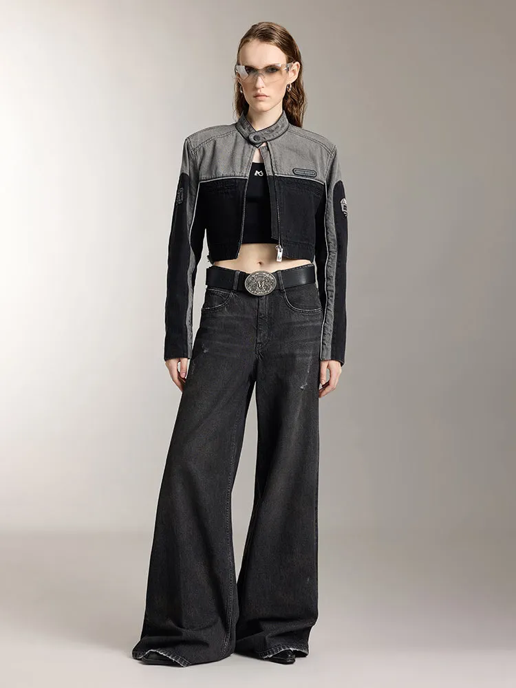 Lapel Denim Jacket