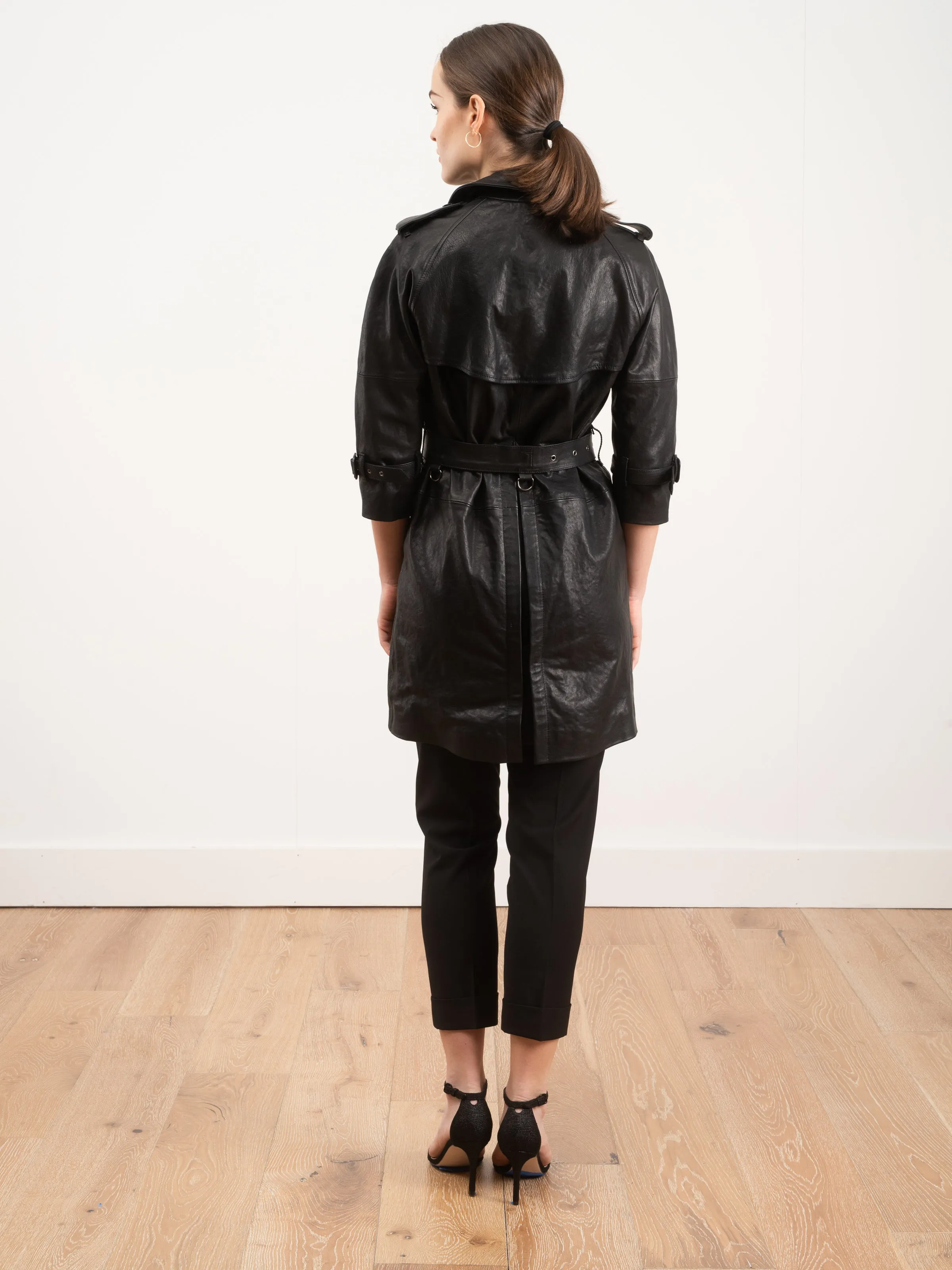 leather trench
