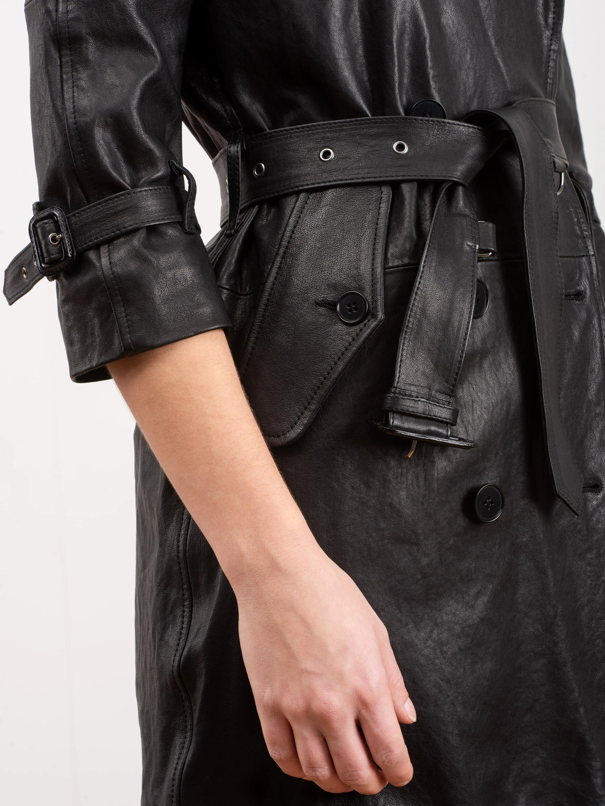 leather trench