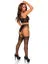 Leg Avenue Lace Top And Crotchless Garter Panty Set With Stockings 89302