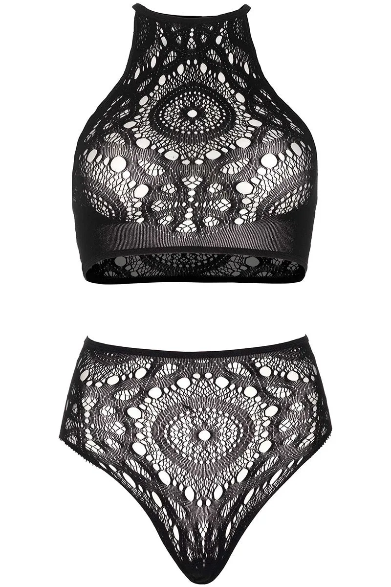 Leg Avenue Lace Top and High Waist String