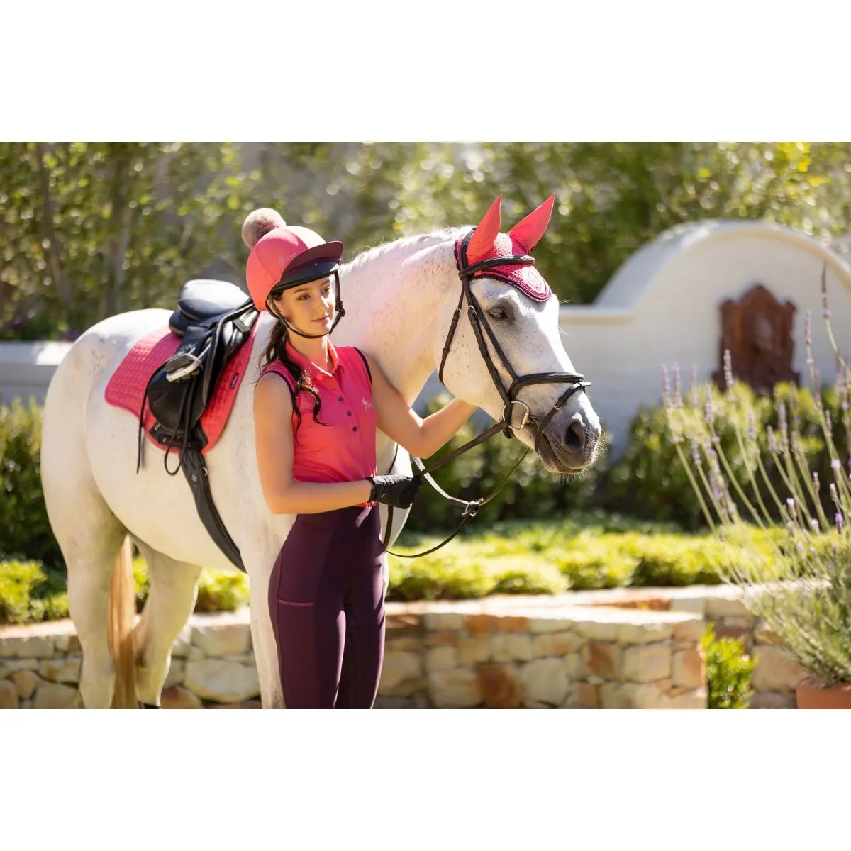 LeMieux Summer Active Wear Pull On Breeches Aubergine