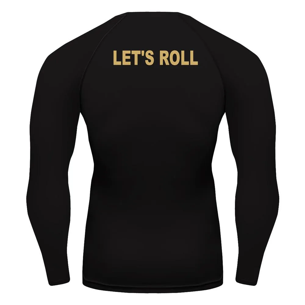 Let's Roll Panda Jiu Jitsu Compression Shirt - BJJ, MMA, Running Cyling