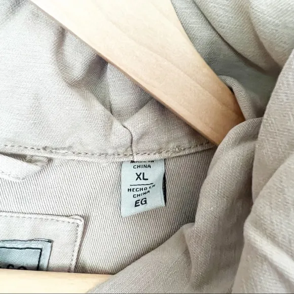Levi's Hooded Crop Preppy Field Utility Cotton Jacket Khaki XL NWT
