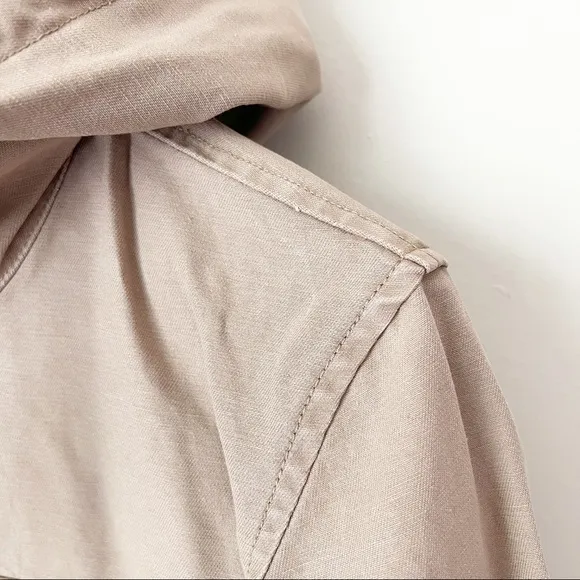 Levi's Hooded Crop Preppy Field Utility Cotton Jacket Khaki XL NWT