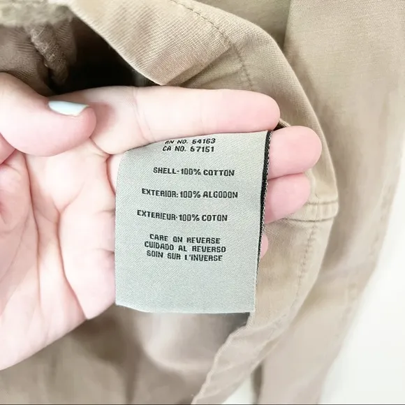 Levi's Hooded Crop Preppy Field Utility Cotton Jacket Khaki XL NWT