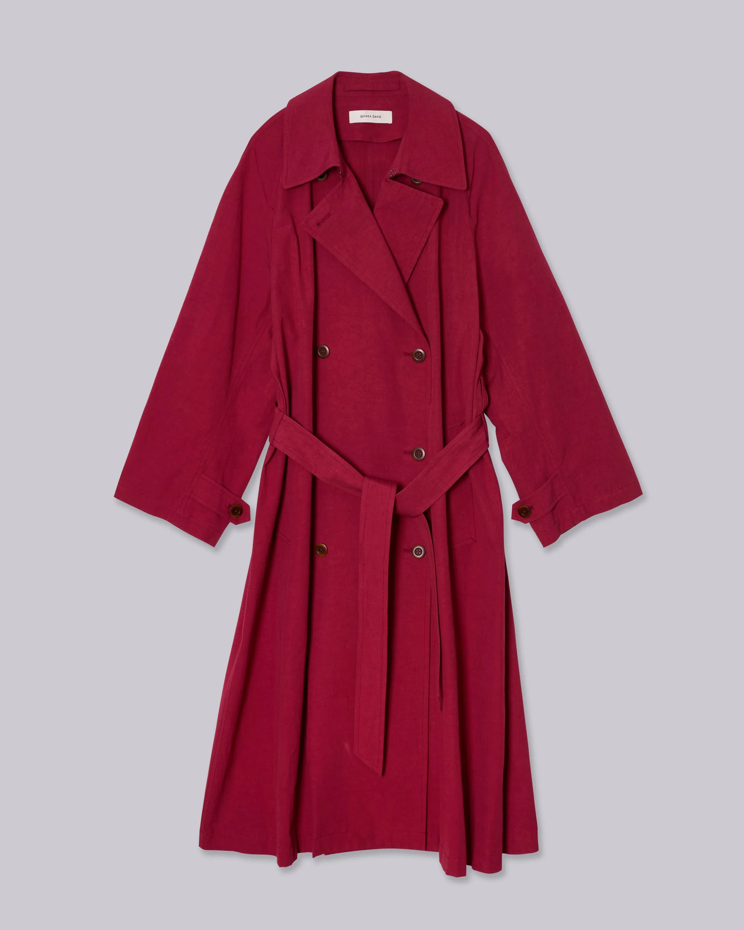 Light Trench Coat in Cherry