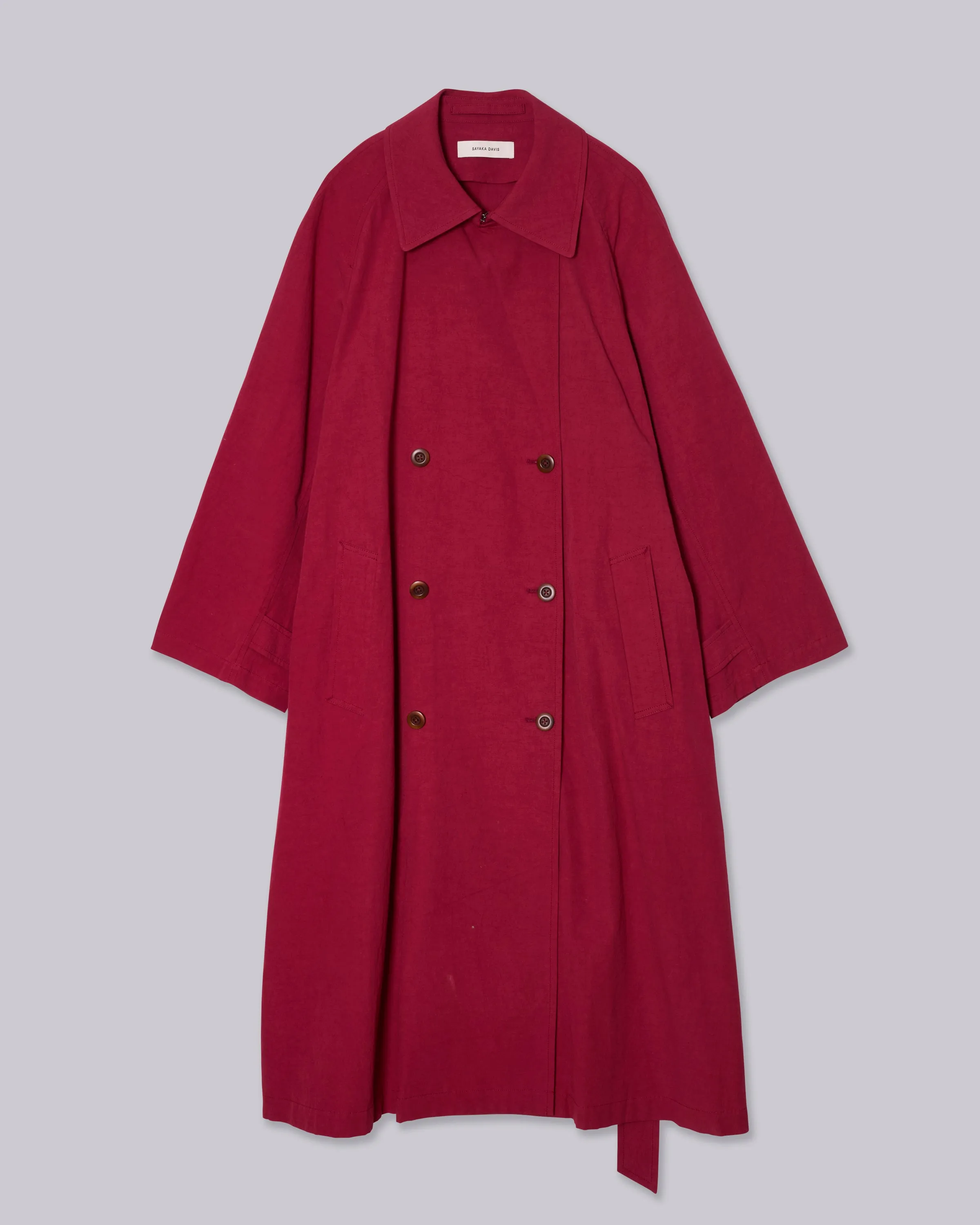 Light Trench Coat in Cherry