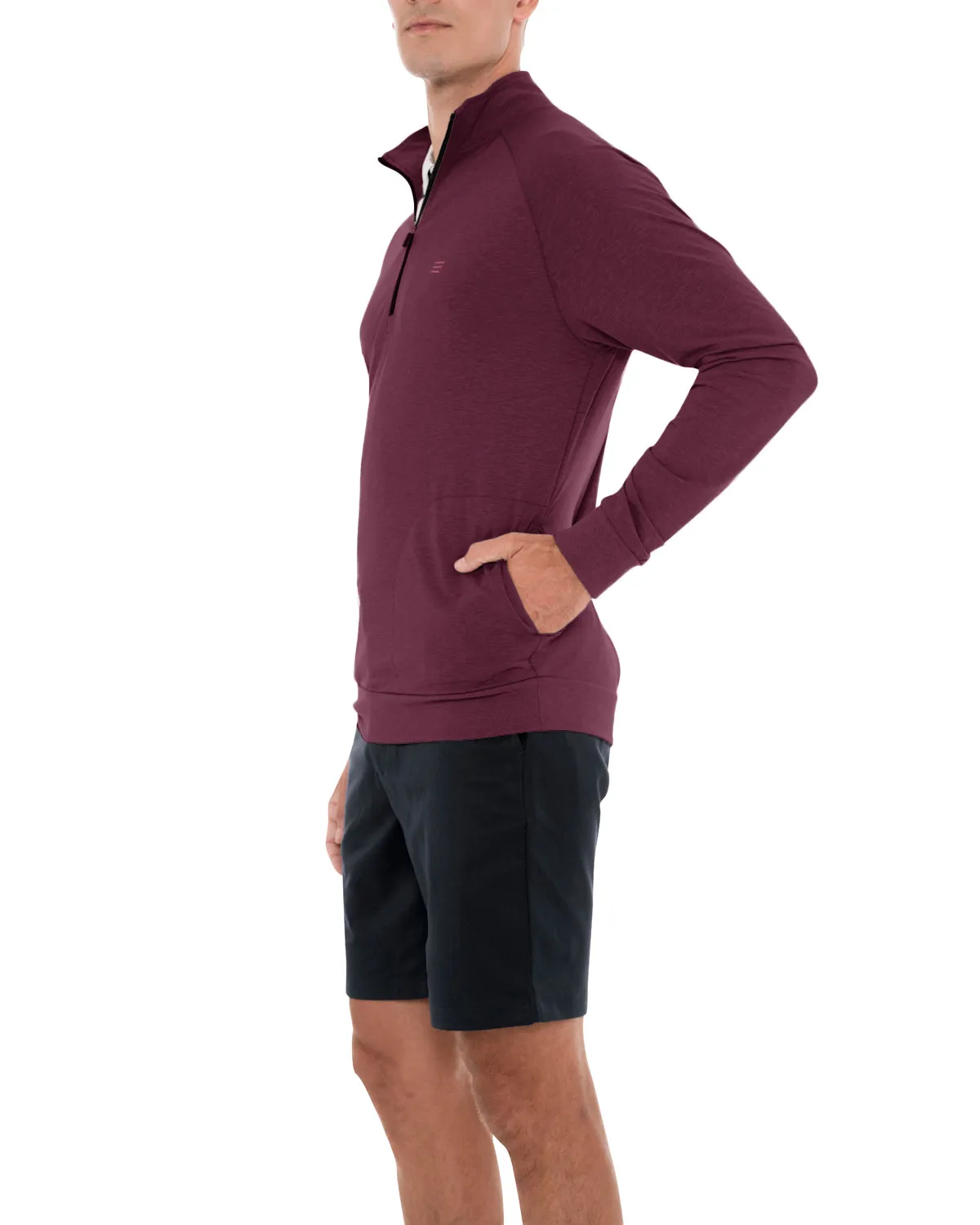Lightweight Dry-Fit Half-Zip Raglan Pullover