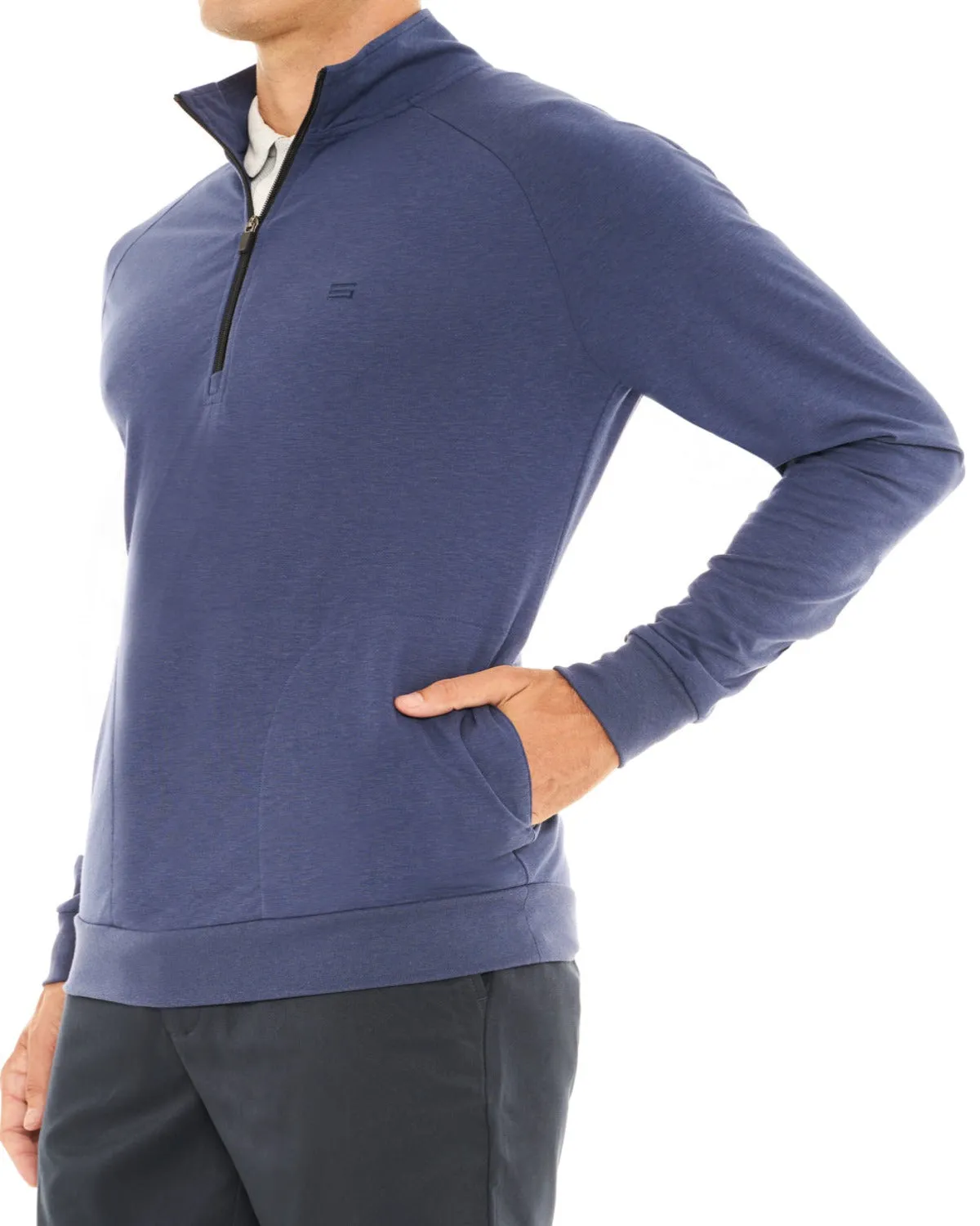 Lightweight Dry-Fit Half-Zip Raglan Pullover