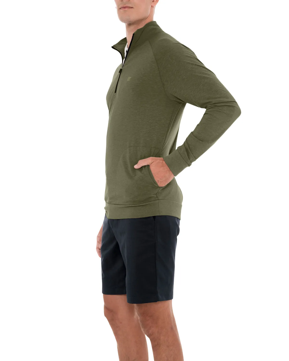 Lightweight Dry-Fit Half-Zip Raglan Pullover