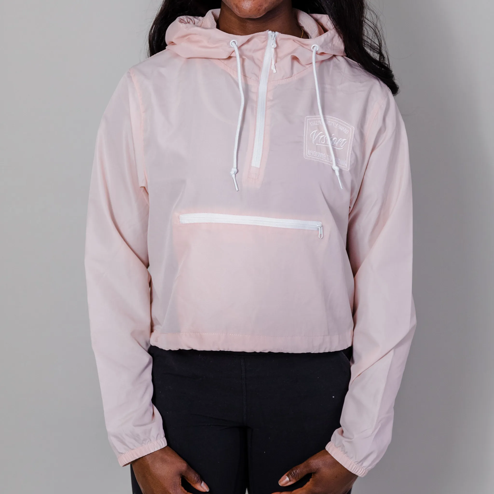 Lightweight Pullover Cropped Windbreaker