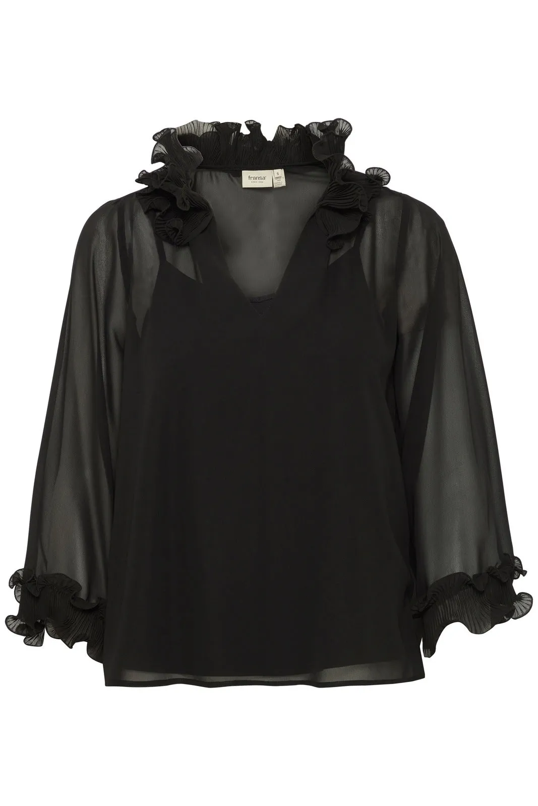 Long Sleeve Blouse - Black