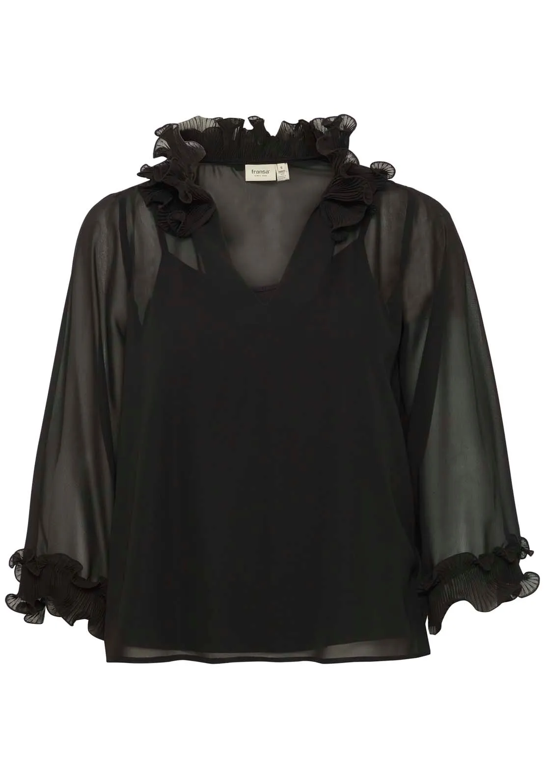Long Sleeve Blouse - Black