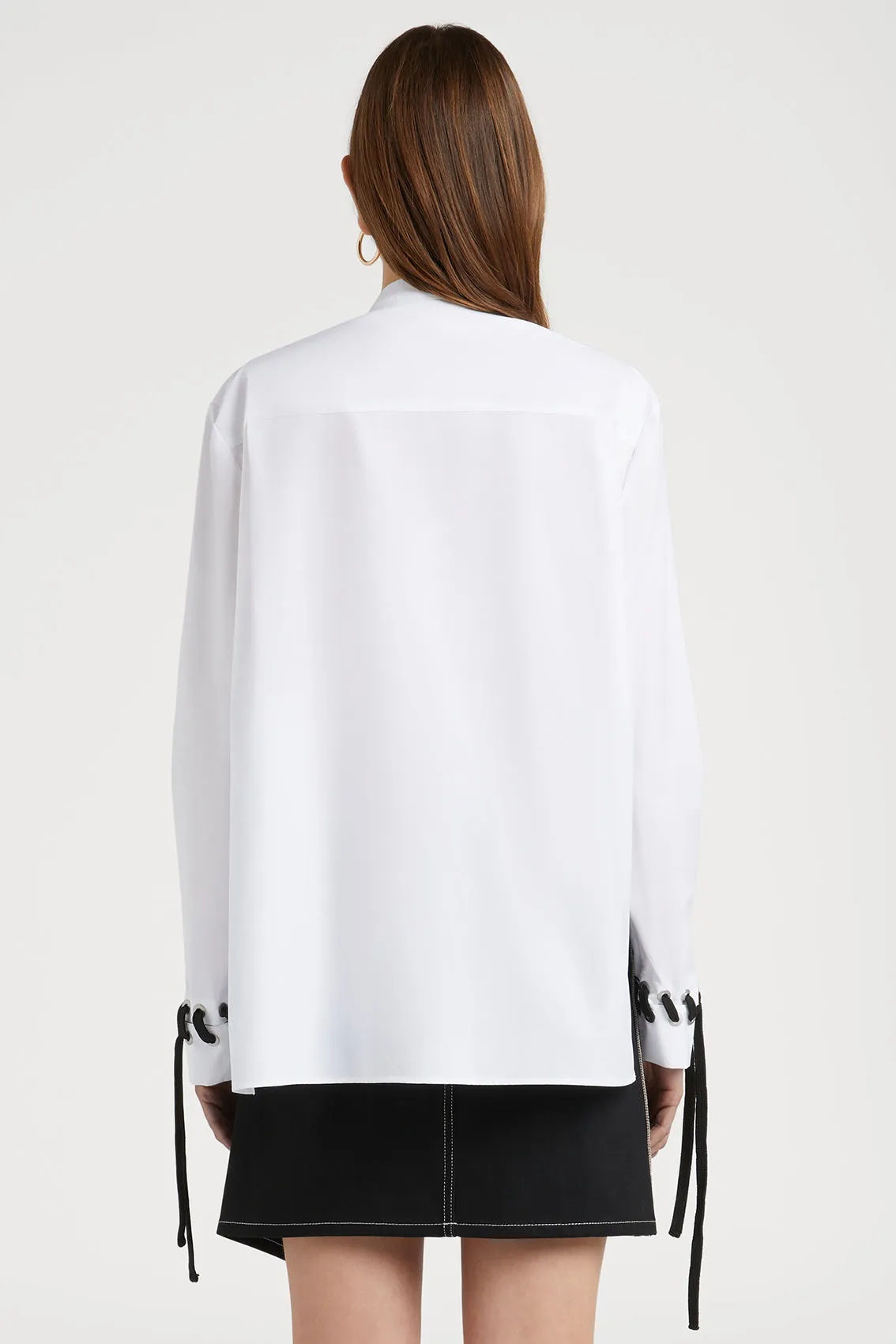 LONG SLEEVE SHIRT WITH LACE POCKET