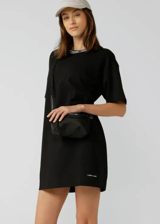 Lorna Jane Recovery T-Shirt Dress - Black