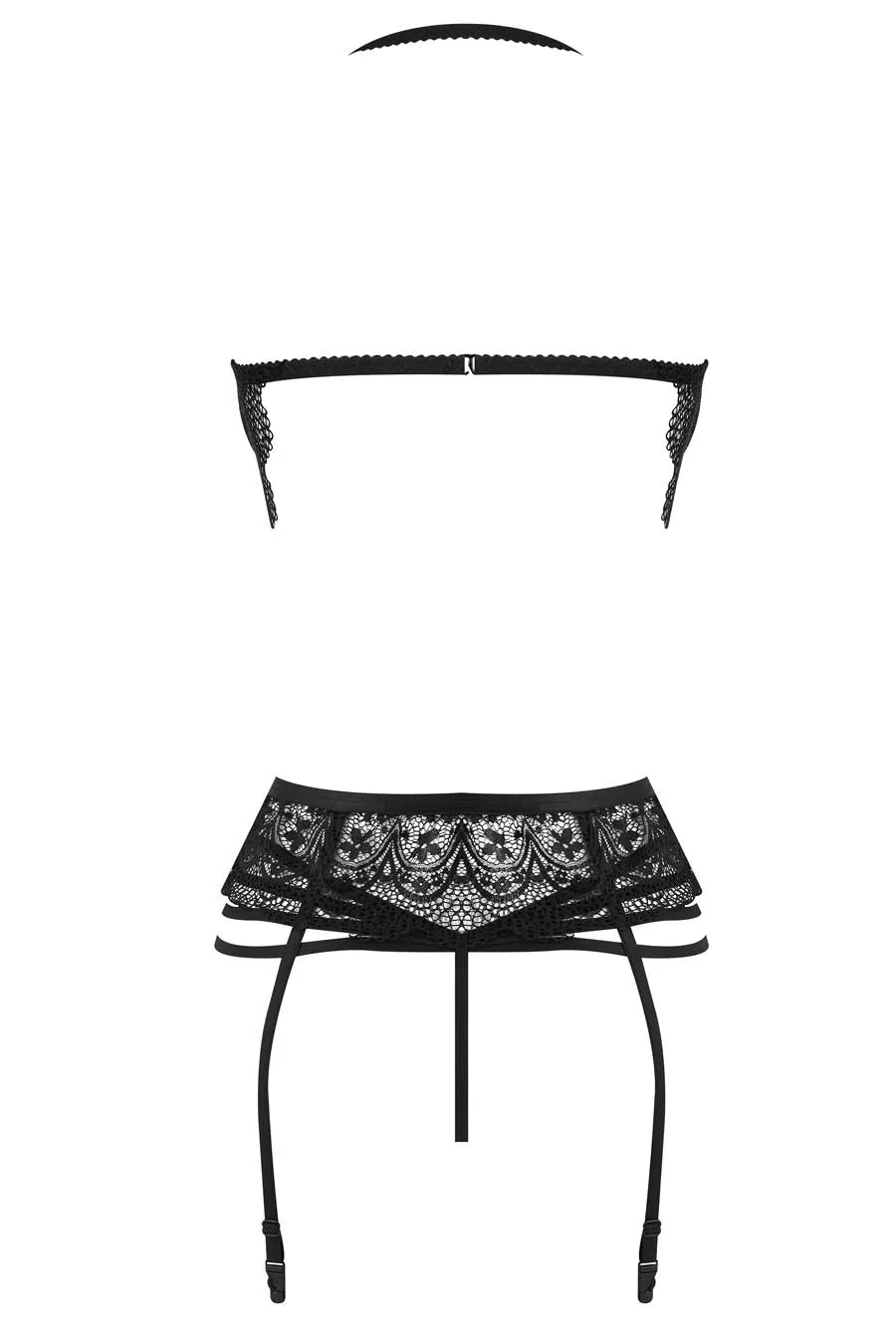 Luxe Black Lace Cami Lingerie Set