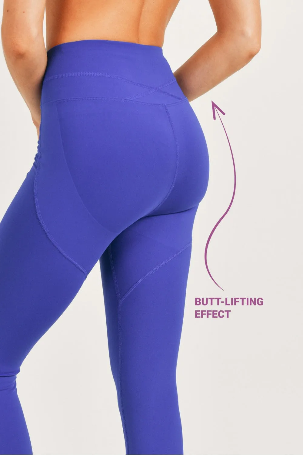 Maddie Booty-Pop High Waisted Leggings Royal Blue