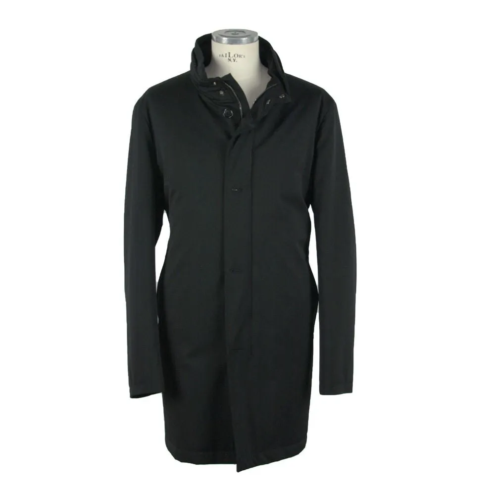 Made in Italy Black Wool Men's Jacket