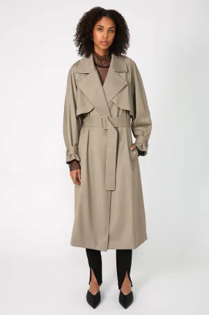 margin trench coat / sage green