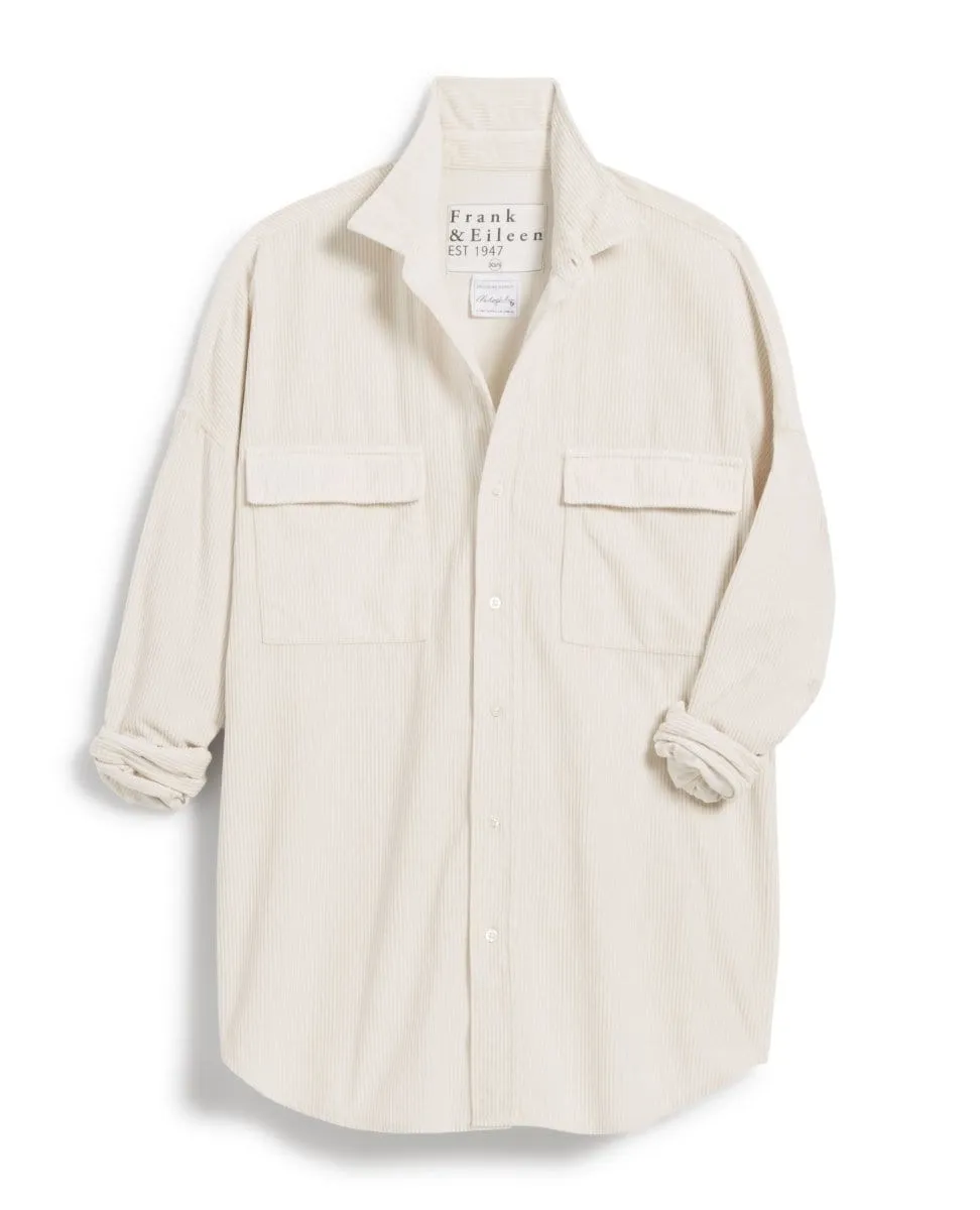 McLoghlin Utility Shirt Ivory Corduroy