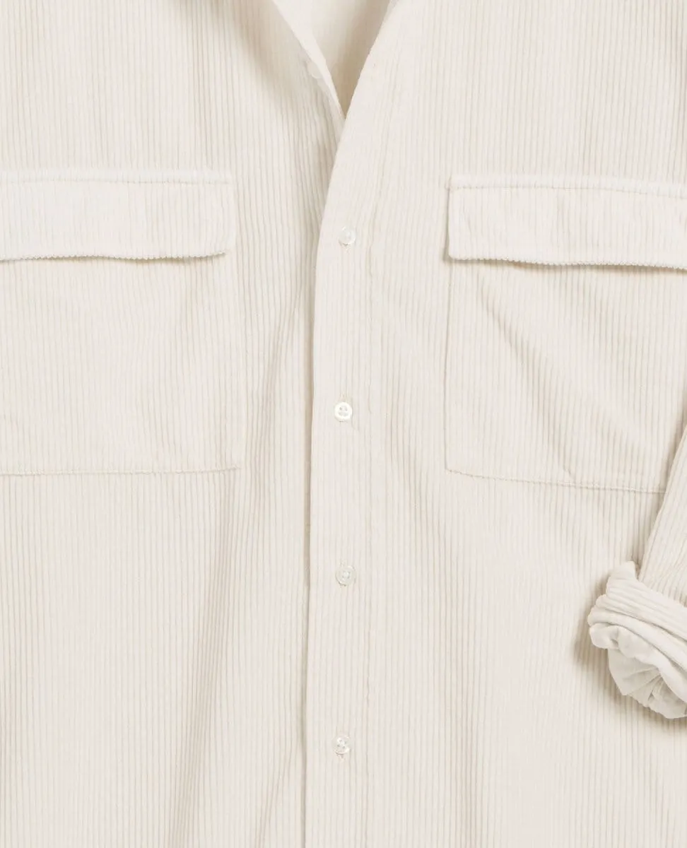 McLoghlin Utility Shirt Ivory Corduroy