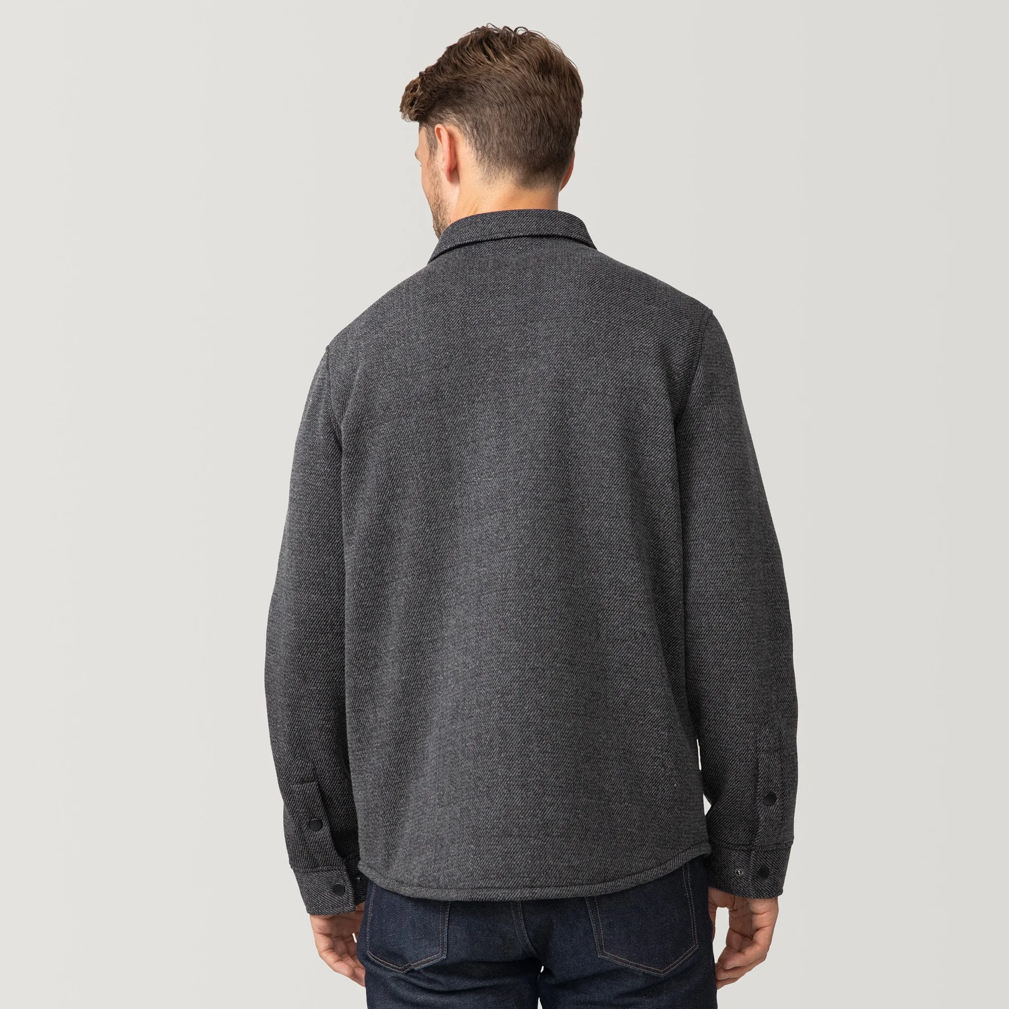Men's Fleece Twill Snap Front Shirt