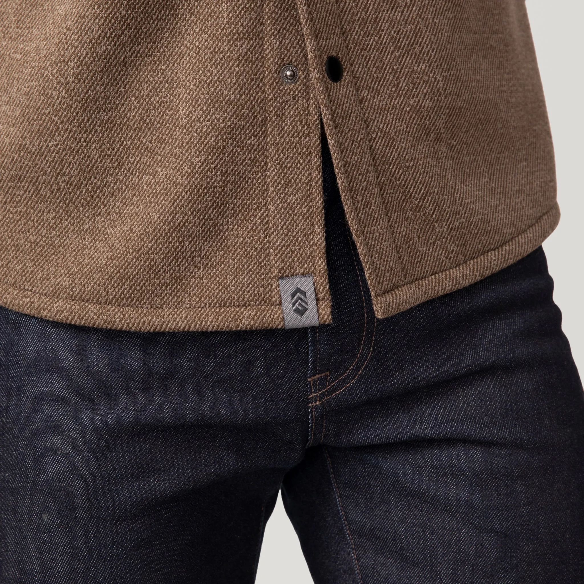 Men's Fleece Twill Snap Front Shirt
