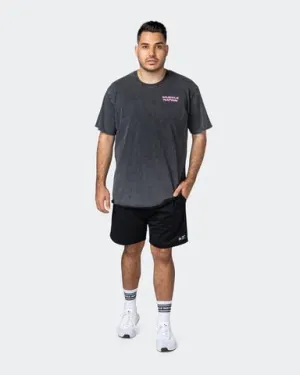 Mens MN Graffiti Oversized Heavy Vintage Tee - Washed Black