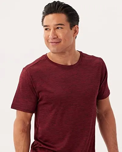 Men's Quick Dry Fit Dri-Fit Short Sleeve Active Wear Training Athletic Essentials Crew T-Shirt Fitness Gym Wicking Tee Workout Casual Sports Running Tennis Exercise Undershirt Top - 5 Pack,Set 7-S