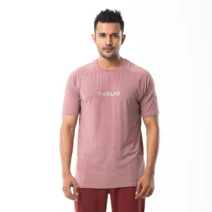 Mens White-Red  Activewear T-Shirt