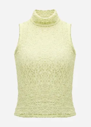 Mesh Mockneck Top (Mint)