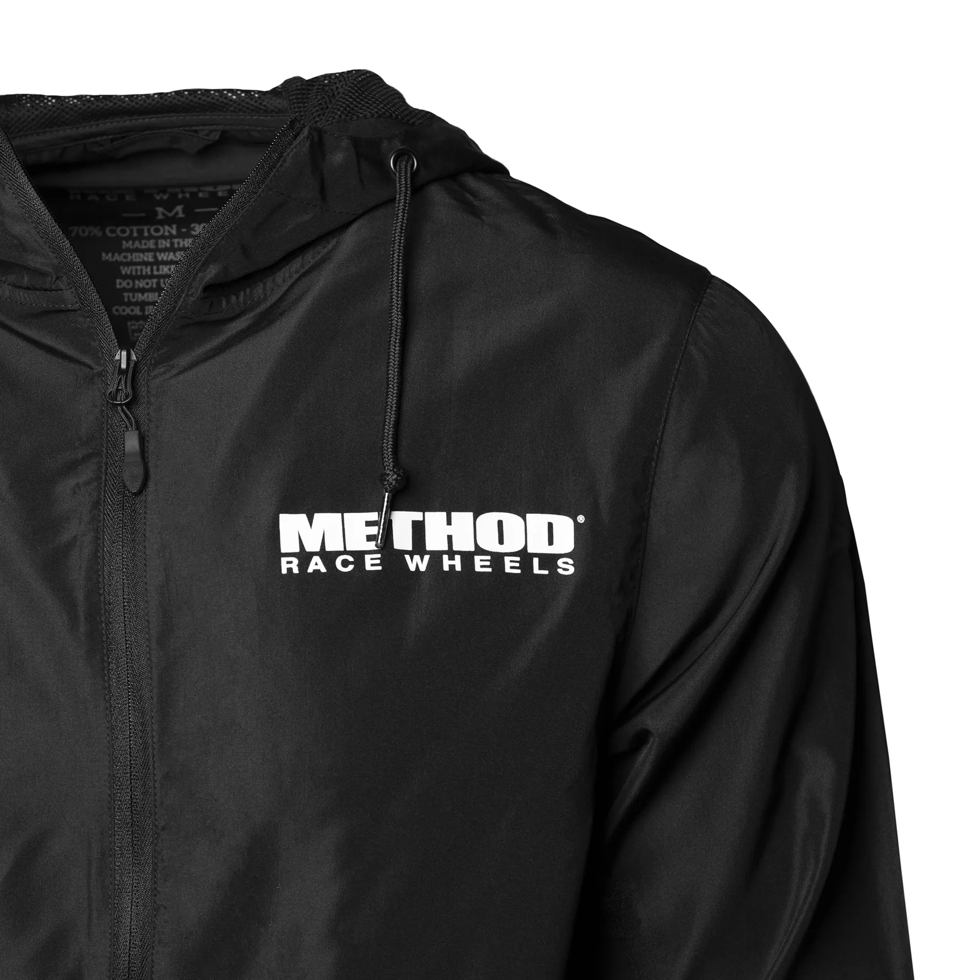 Method Brand Logo Windbreaker | Zip-Up | Black