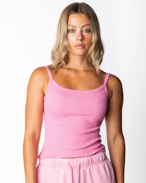 Mini Strap Ribbed Tank-Final Sale