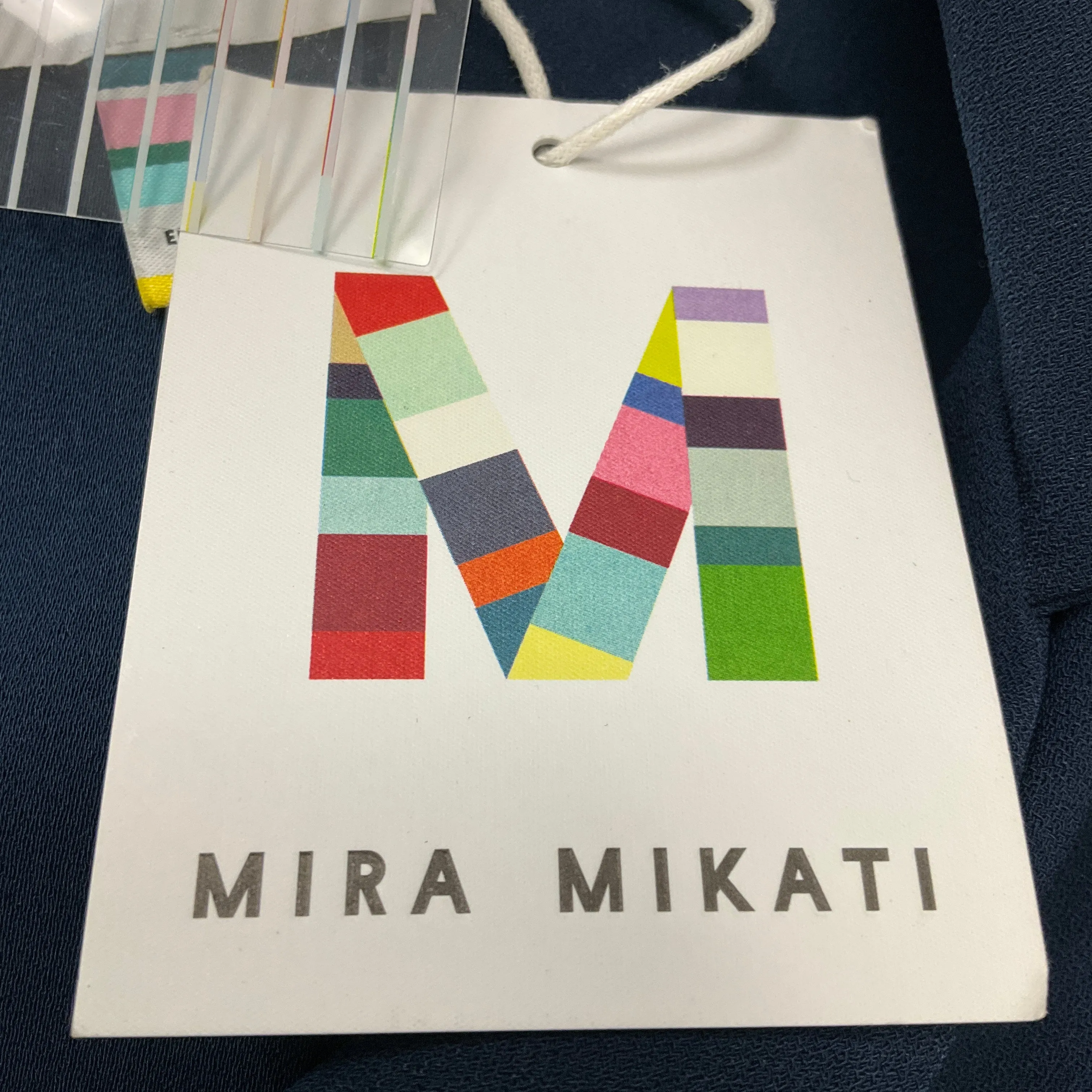 Mira Mikati Navy Multi Blue Swarovski Rhinestone Cady Pajama Top