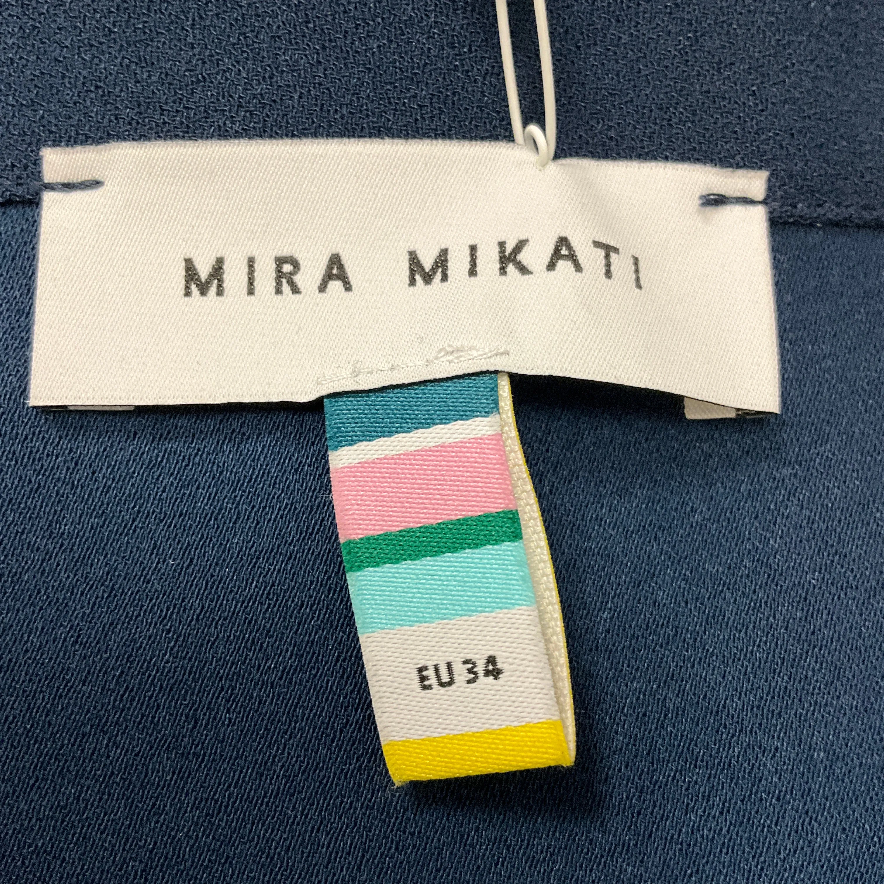 Mira Mikati Navy Multi Blue Swarovski Rhinestone Cady Pajama Top