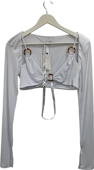 Mistress Rocks White Hazy Days Long Sleeve Top UK M