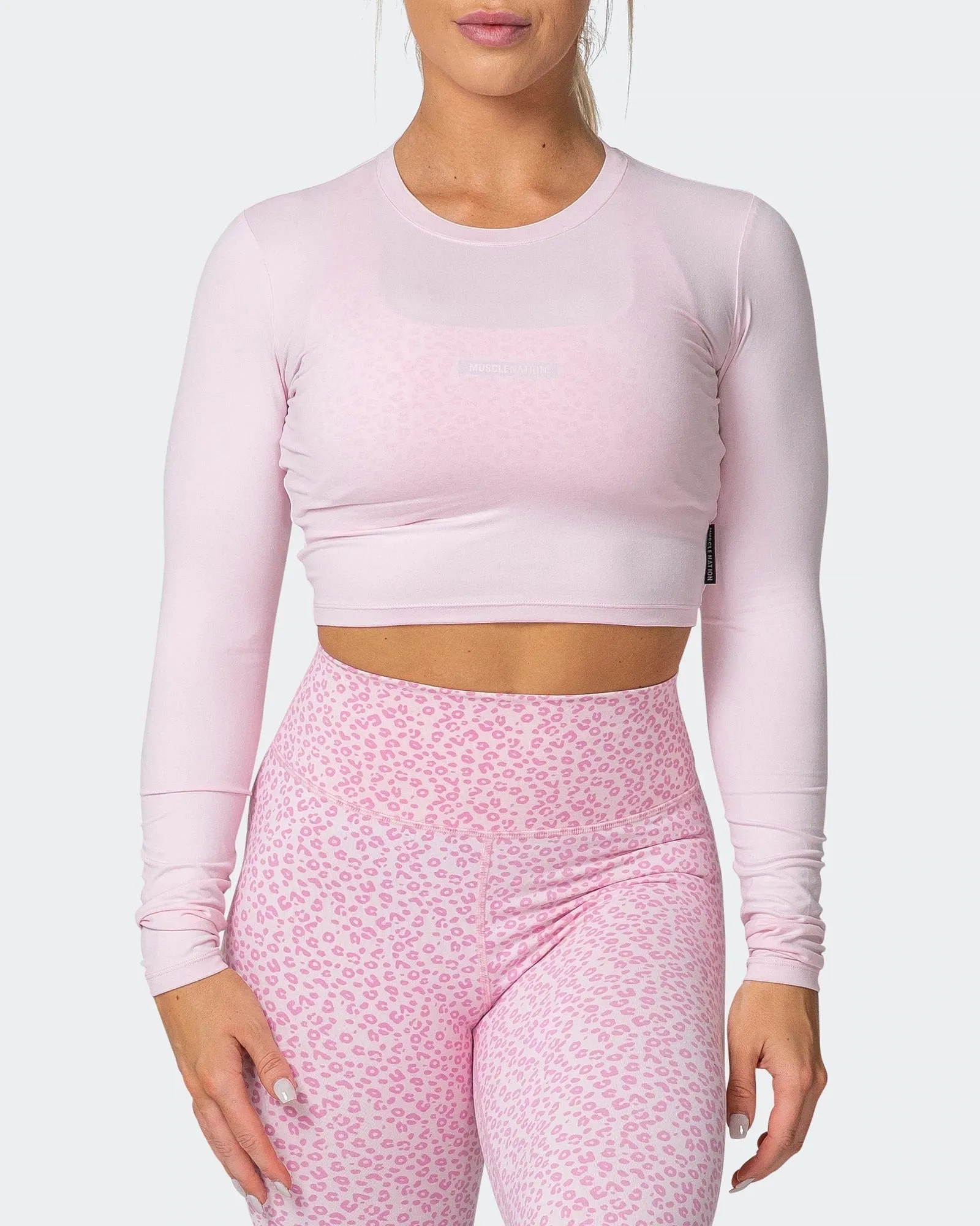 MN EVERYDAY CROPPED LONG SLEEVE TOP Rose Quartz