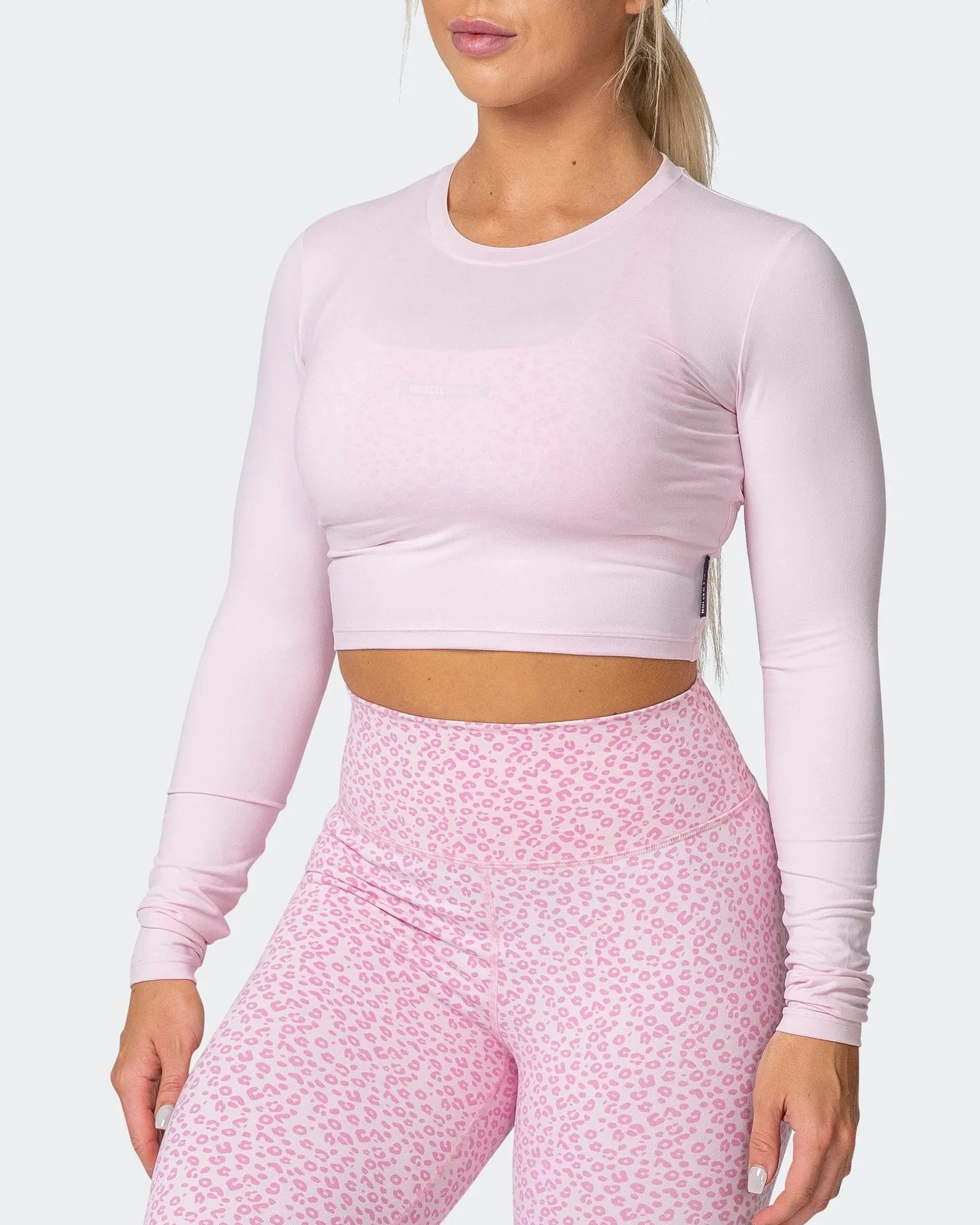 MN EVERYDAY CROPPED LONG SLEEVE TOP Rose Quartz