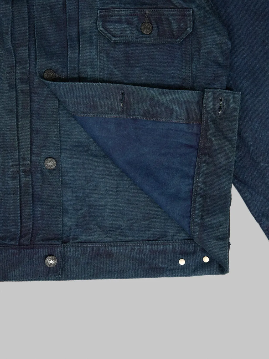 Momotaro MXGJ10024A "Mud & Natural Indigo Dyed" Type II Denim Jacket