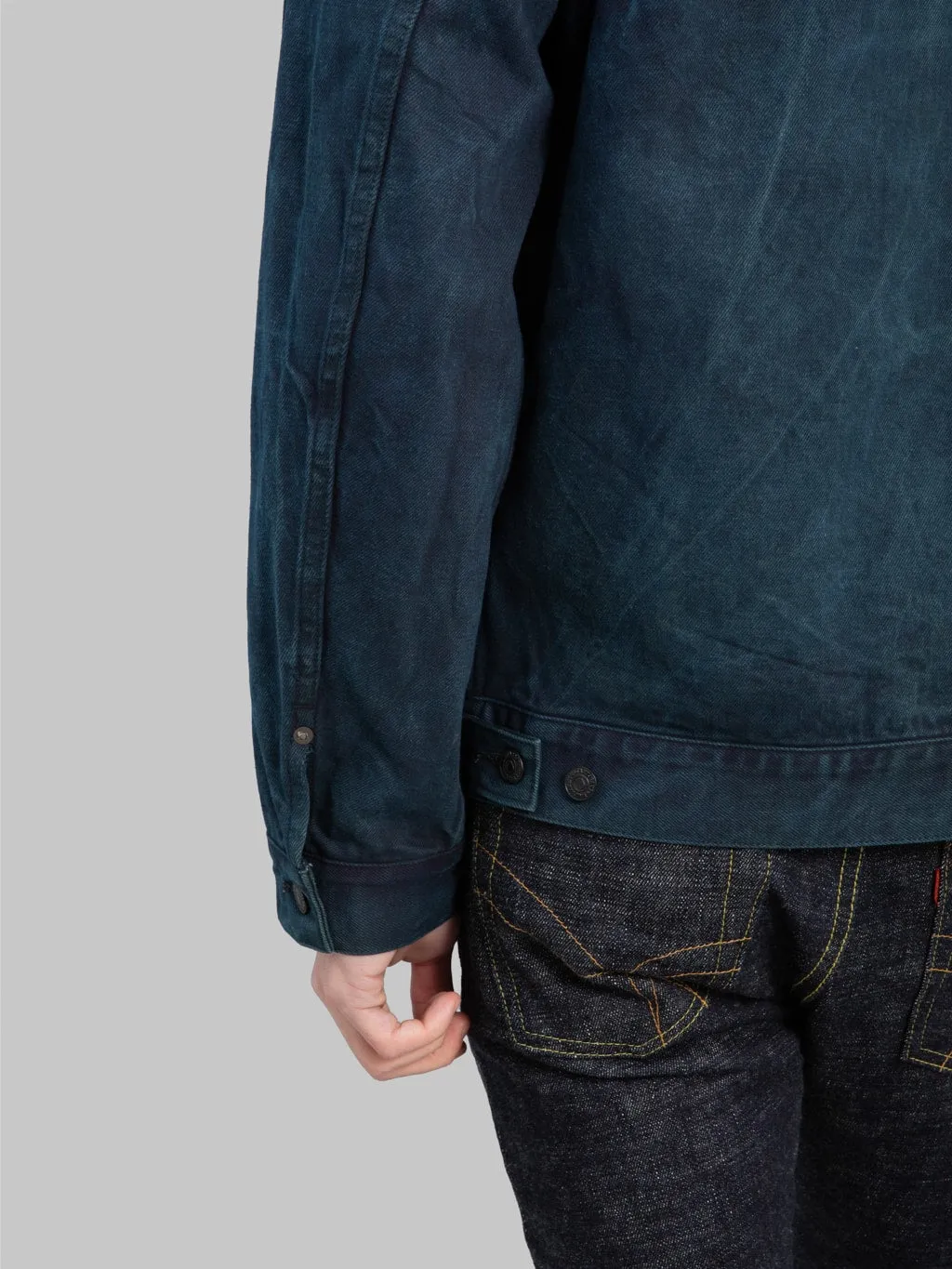 Momotaro MXGJ10024A "Mud & Natural Indigo Dyed" Type II Denim Jacket