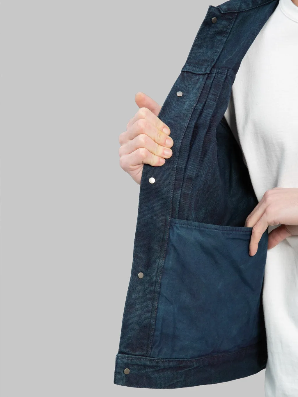 Momotaro MXGJ10024A "Mud & Natural Indigo Dyed" Type II Denim Jacket
