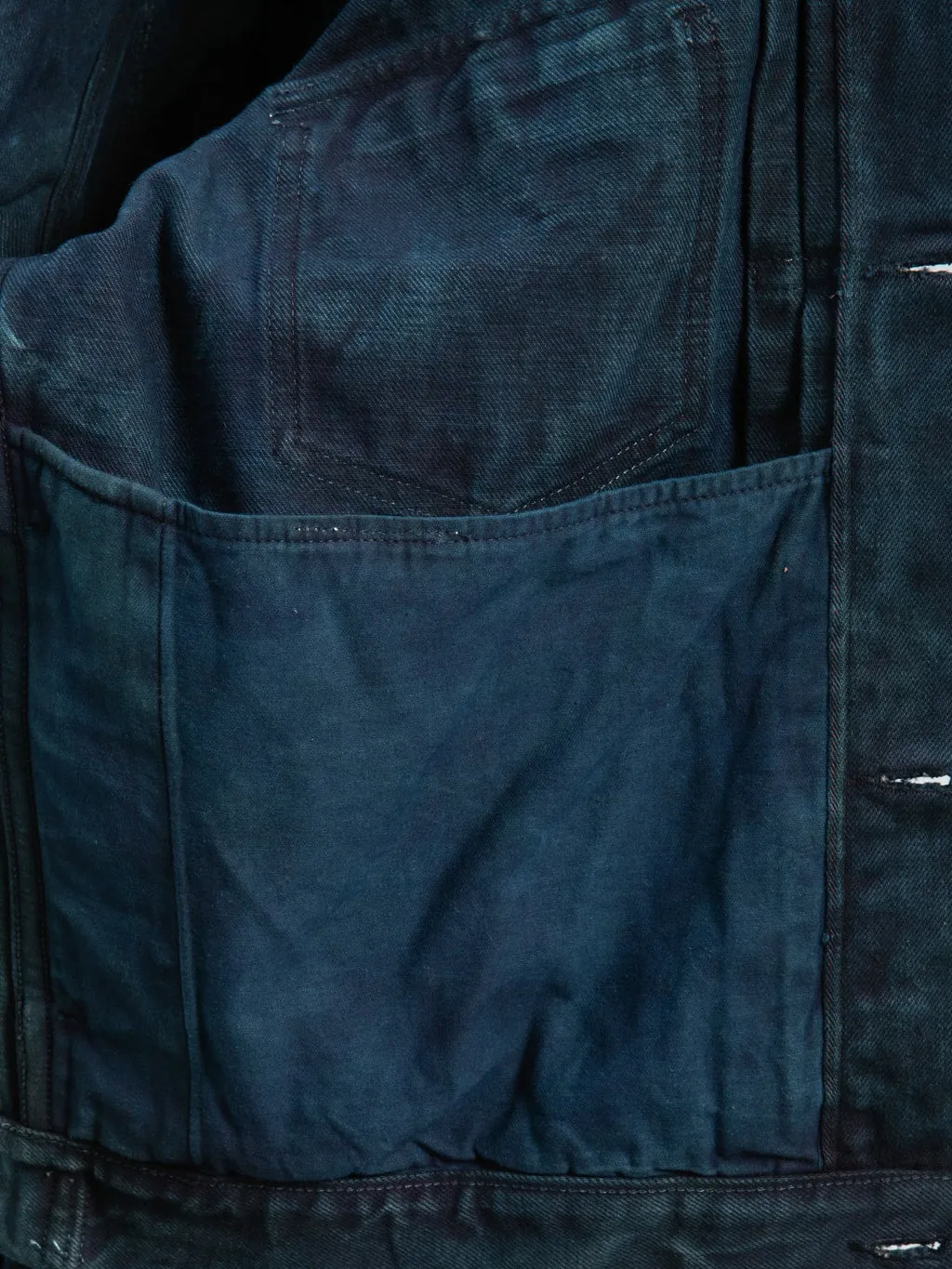 Momotaro MXGJ10024A "Mud & Natural Indigo Dyed" Type II Denim Jacket