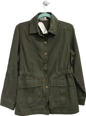 Monsoon Green Embroidered Utility Jacket UK M