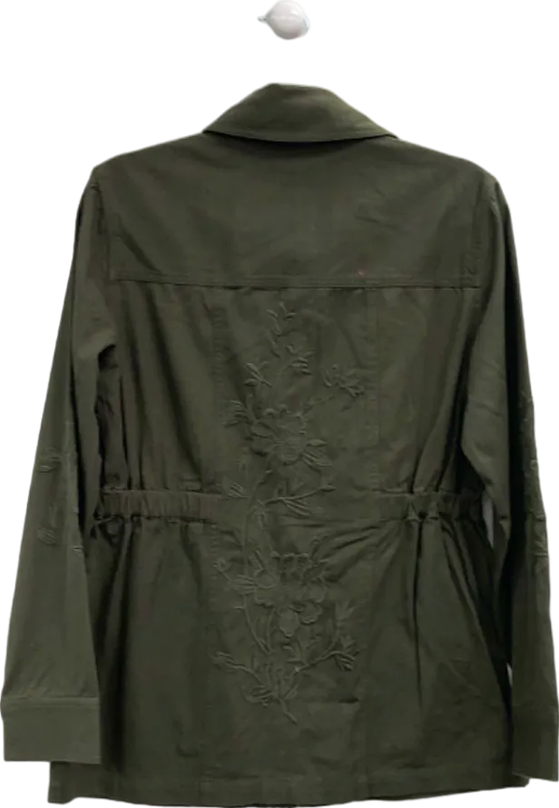 Monsoon Green Embroidered Utility Jacket UK M