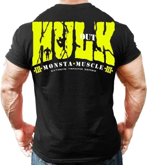 Monsta Clothing Co. Hulk Out T-Shirt Mens Bodybuilding Workout  Feel The Rush