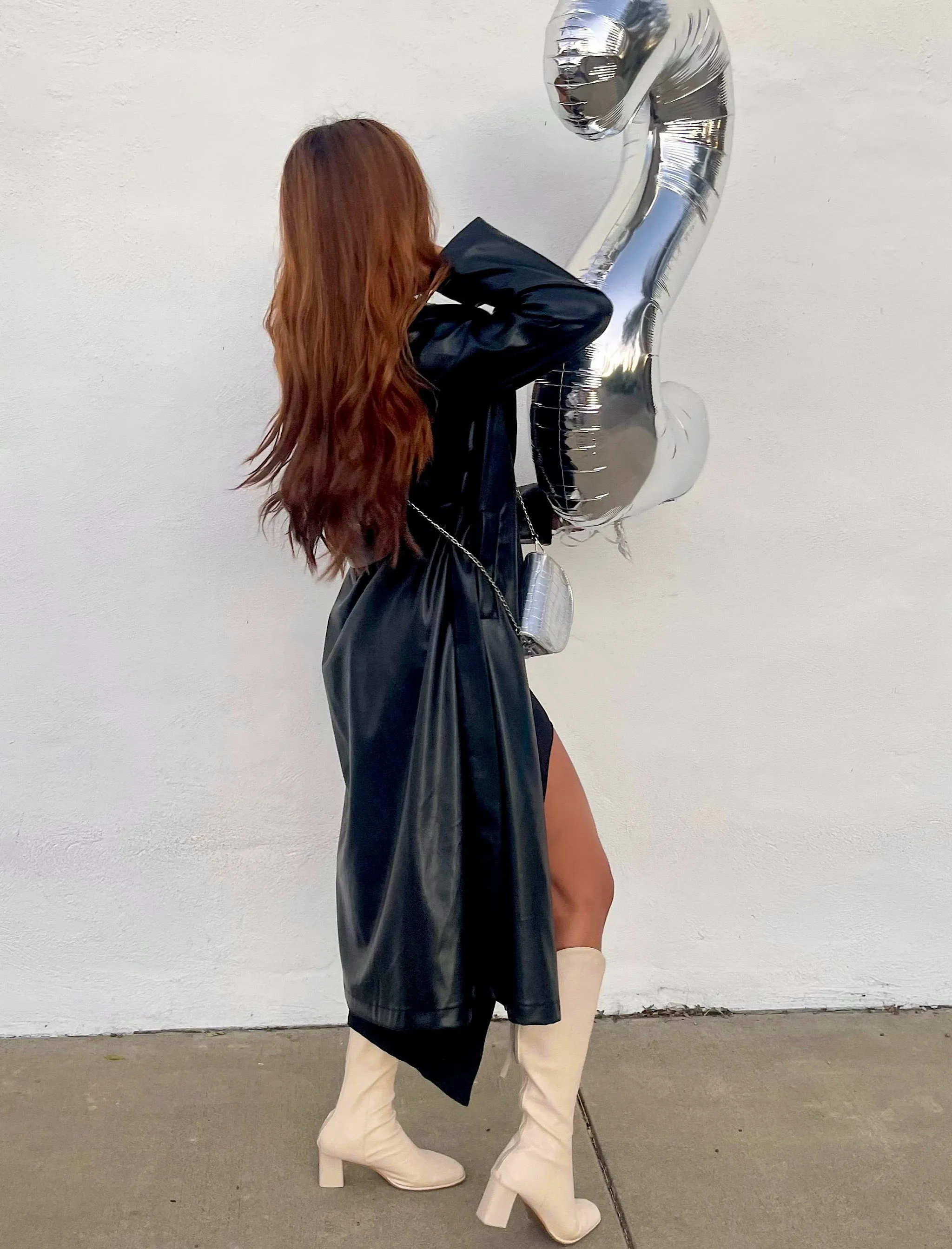 Moonlight Leather Trench Coat